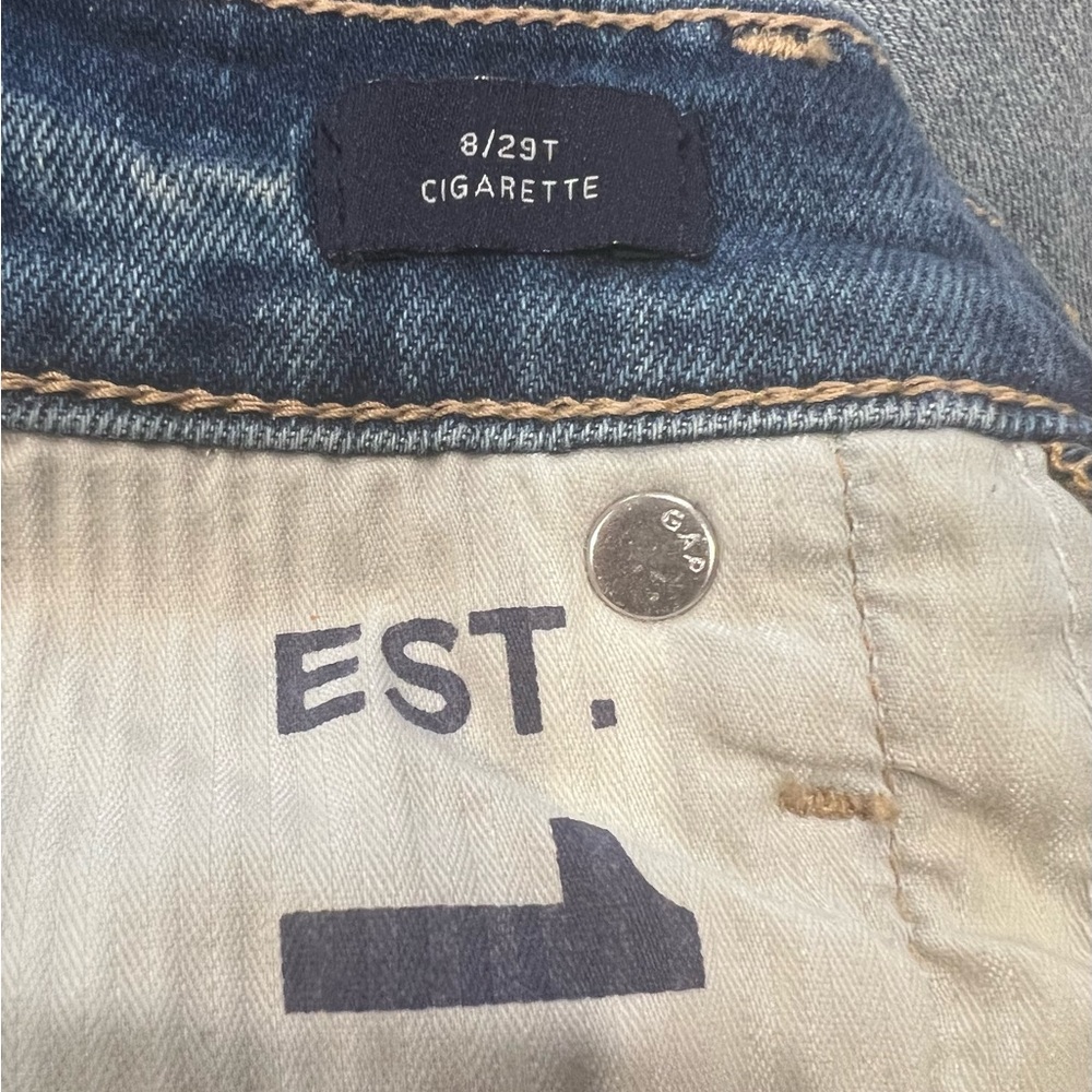 GAP High Rise Button‎ Fly Cigarette Jeans - Picture 9 of 9